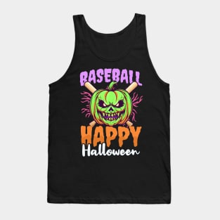 Baseball Halloween Shirt | Baseball Happy Halloween Tank Top